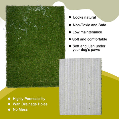 Dog Grass Large Potty Patch, Artificial Dog Grass Bathroom Turf for Pet Training, Washable Puppy
