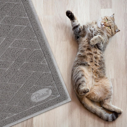 Pawkin Cat Litter Mat, Jumbo XX-Large, 4x3 Feet, Fits Two Litter Boxes or Extra Coverage for One