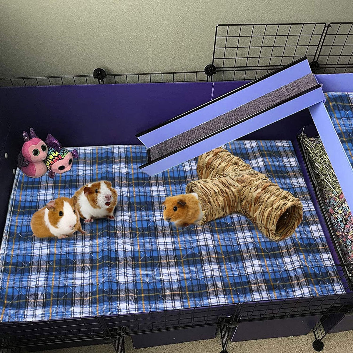 BWOGUE Hamster Grass Tunnel Toy Nature's Hideaway Guinea Pig Tunnels and Tubes Toys for Rats,Syrian