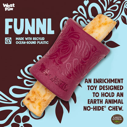 WEST PAW Funnl Dog Chew Toy - Interactive Treat Toys for Dogs - Toy Fillable with Earth Animal