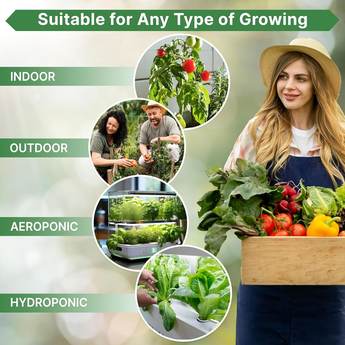 Organo Republic 22 Lettuce & Salad Greens Seeds Variety Pack 24,700+ Non-GMO Heirloom Lettuce Seeds