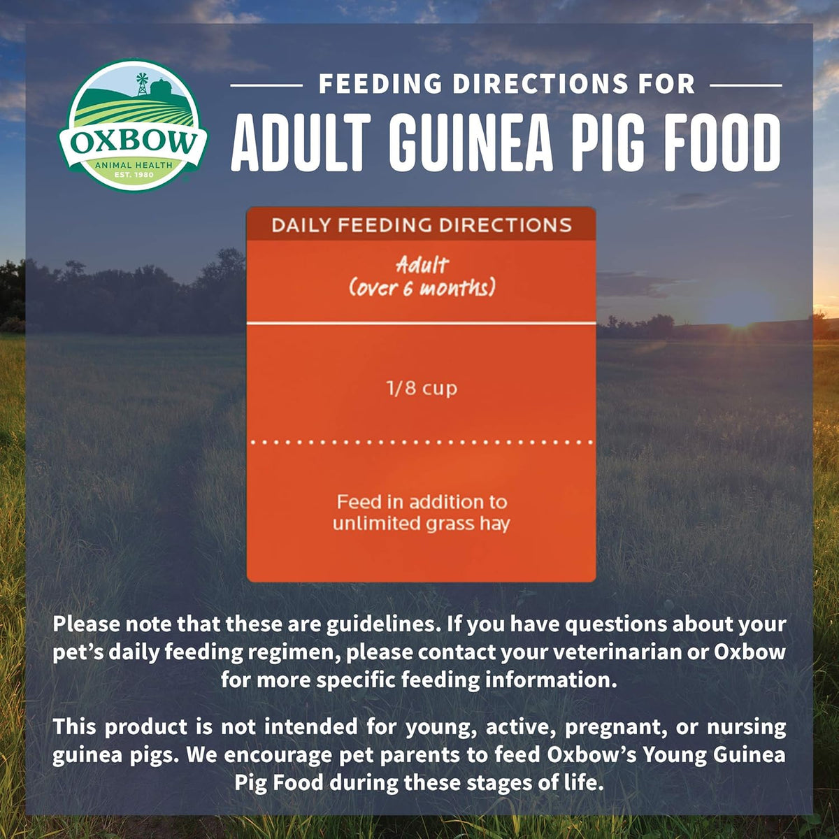 Oxbow Animal Health Garden Select Guinea Pig Food, Adult Guinea Pig, Made Timothy Hay, Vitamin &
