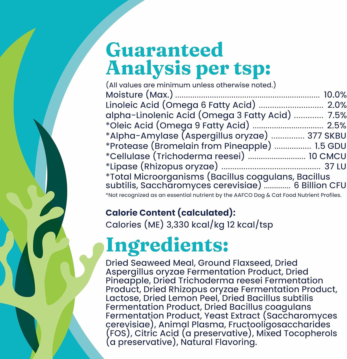 Solid Gold SeaMeal Cat Probiotic & Dog Probiotics for Digestive Health - Kelp Powder Dog & Cat