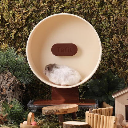 Quiet Hamster Wheel 10.2 Inch Dual-Bearings Silent Small Animals Running Exercise Wheel Height