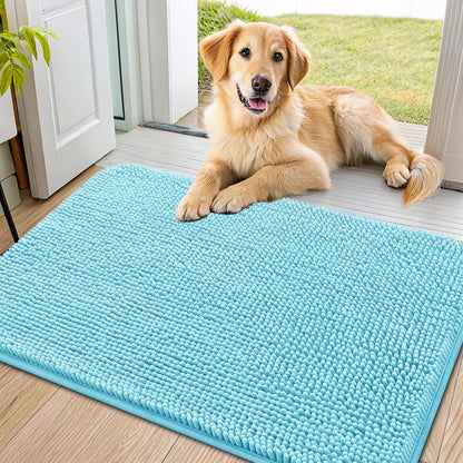 Smiry Dog Door Mat for Muddy Paws 36x24, Absorbs Moisture and Dirt Doormat, Non-Slip Washable Quick