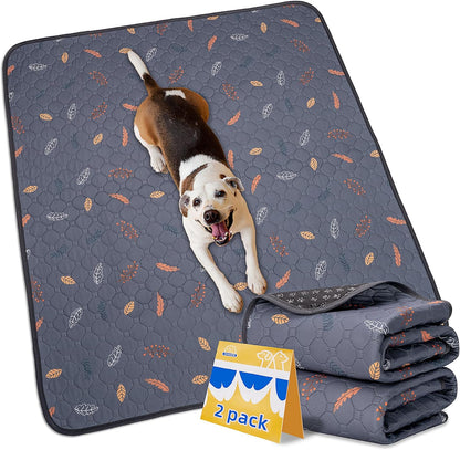 Sunheir Washable Pee Pads for Dogs Large 48" x 48" 2-Pack Reusable Puppy Pads Pet Training Pads
