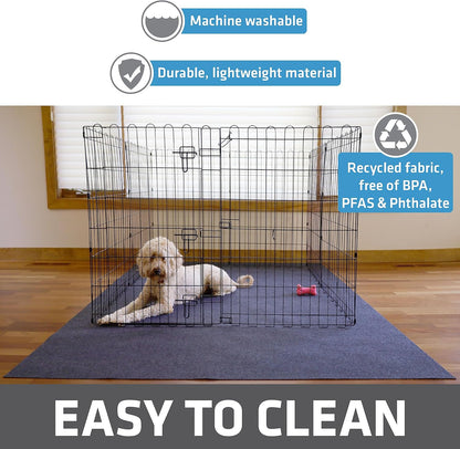 Drymate Jumbo Dog Playpen Mat (60x74), Super Absorbent, Waterproof, Slip-Resistant, Machine
