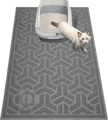 UPSKY Cat Litter Mat, Litter Trapping Mat Soft on Kitty Paws, Large Litter Box Mat 35" x 24"