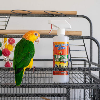 Absolutely Clean Amazing Bird Cage Cleaner and Deodorizer - Just Spray/Wipe - Safely & Easily