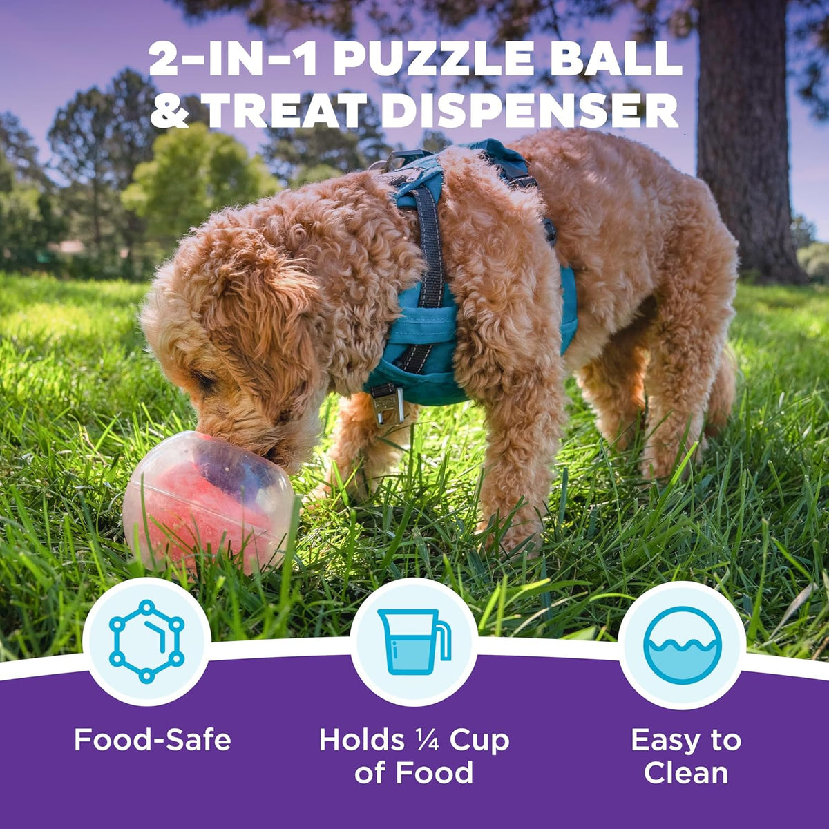 Outward Hound Nina Ottosson Topsy Treat Ball Dog Puzzle Interactive Treat Puzzle Dog Enrichment Dog