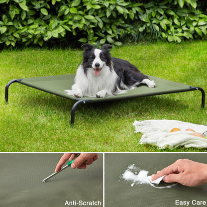 Love's cabin Elevated Cooling Dog Bed for Large Dogs, Portable Indoor & Outdoor Raised Pet Dog Cat