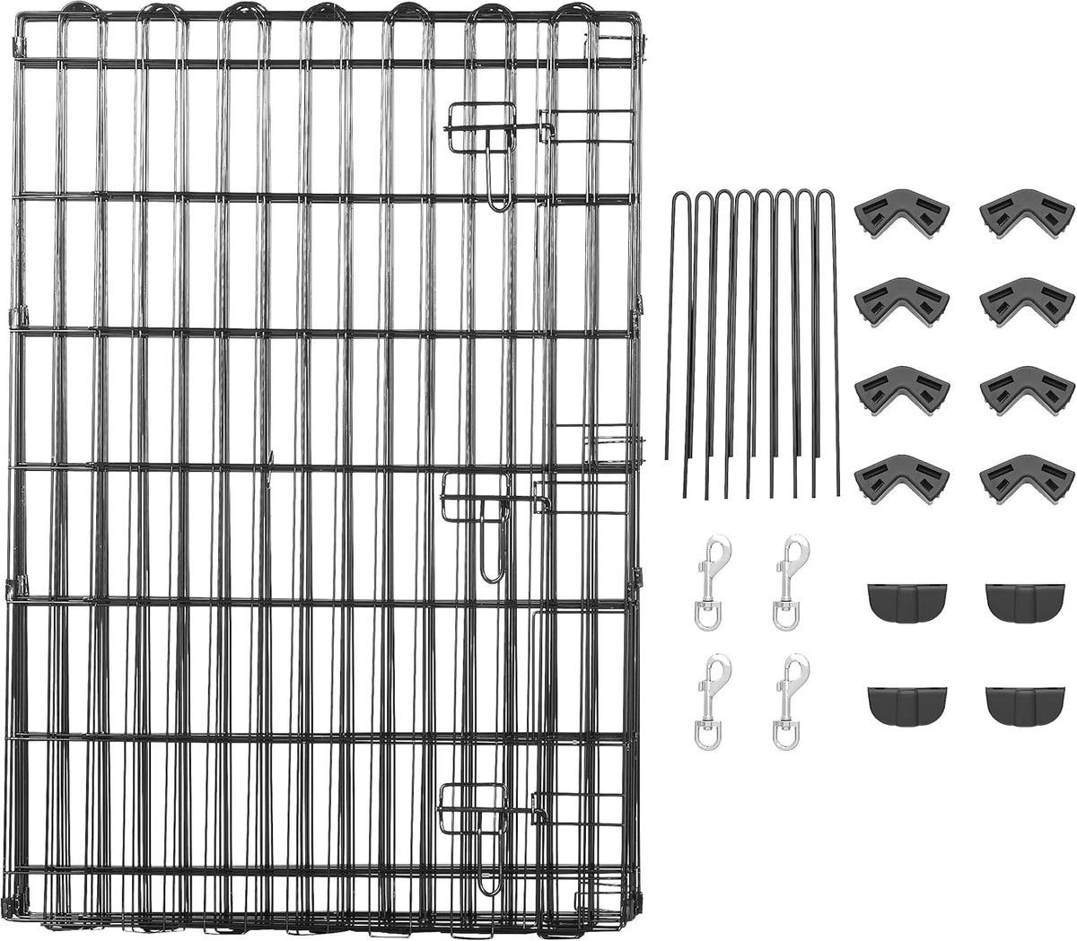 Amazon Basics Foldable Octagonal Metal Exercise Dog Playpen - Indoor/Outdoor, Single Door, Medium