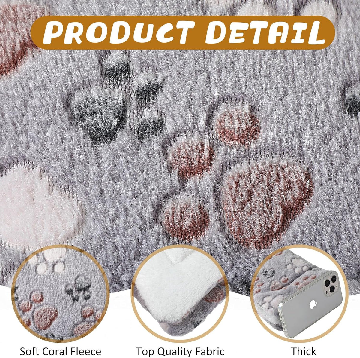 4 Pack Ultra Soft Dog Cat Bed Mat with Cute Prints Reversible Fleece Dog Crate Kennel Pad Cozy