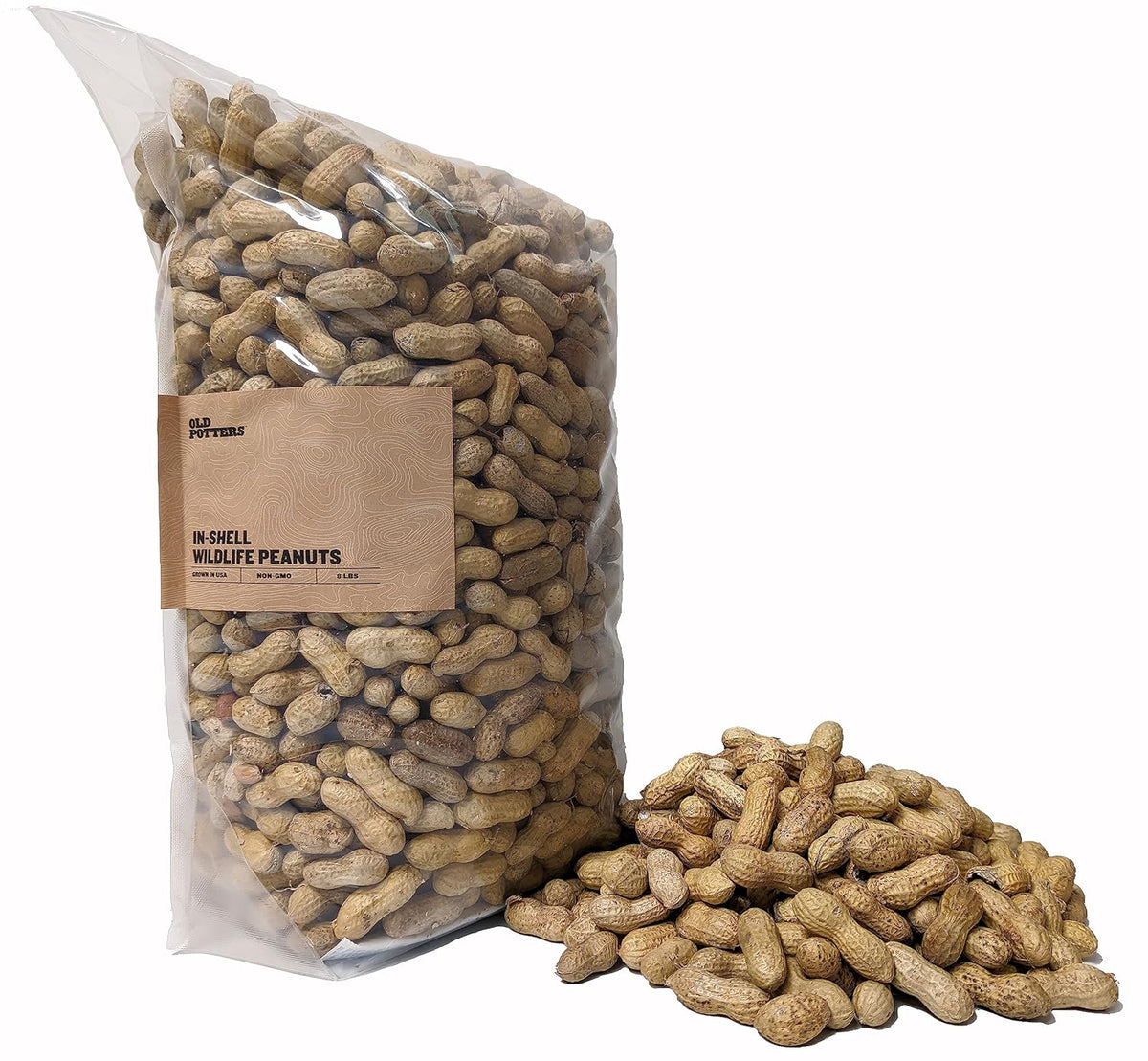 Old Potters Wildlife in-Shell Peanuts for Birds, Squirrels and Wildlife. USA Grown Non-GMO Raw