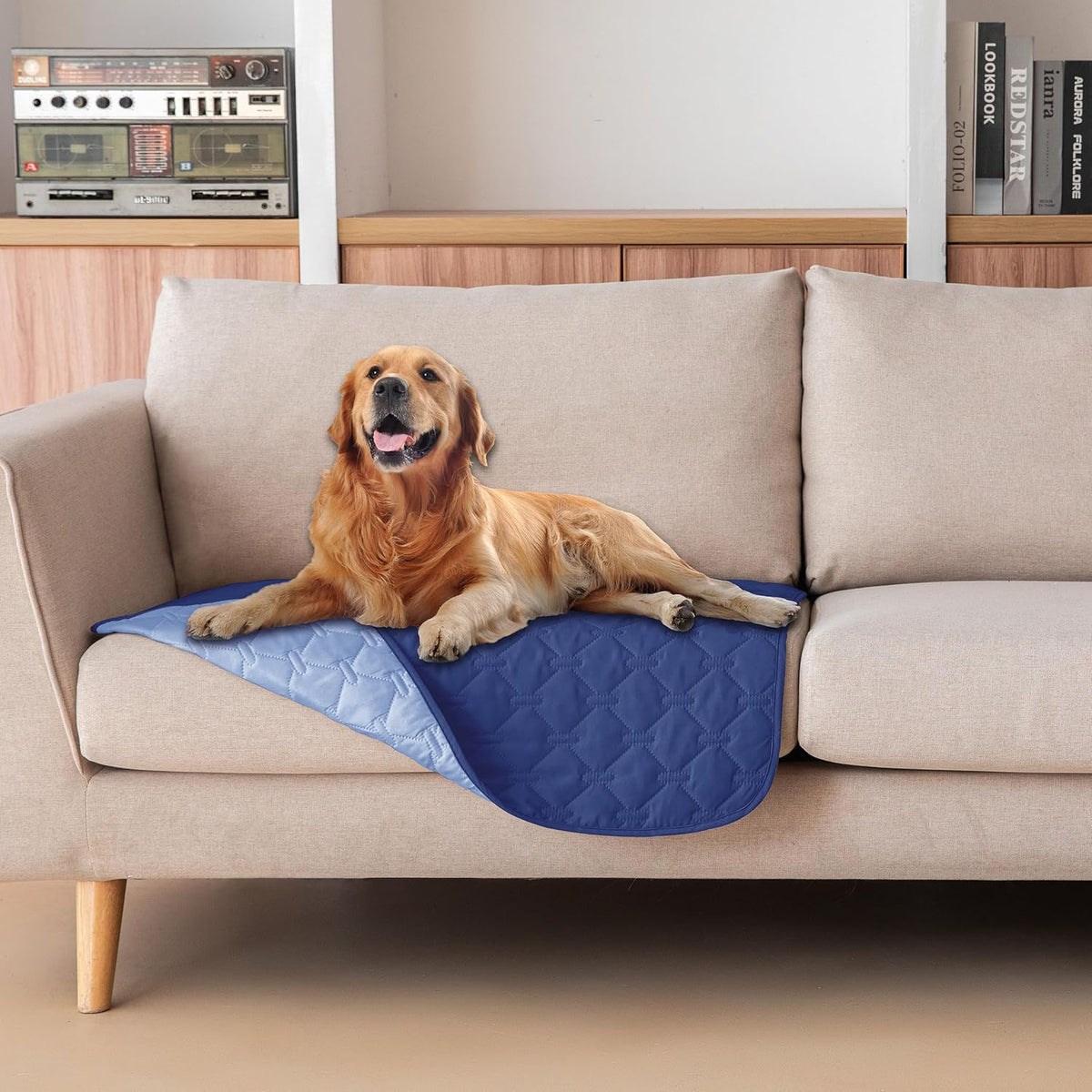 gogobunny 100% Double Sided Waterproof Dog Blanket Soft Pet Bed Cover Reversible Protect Furniture