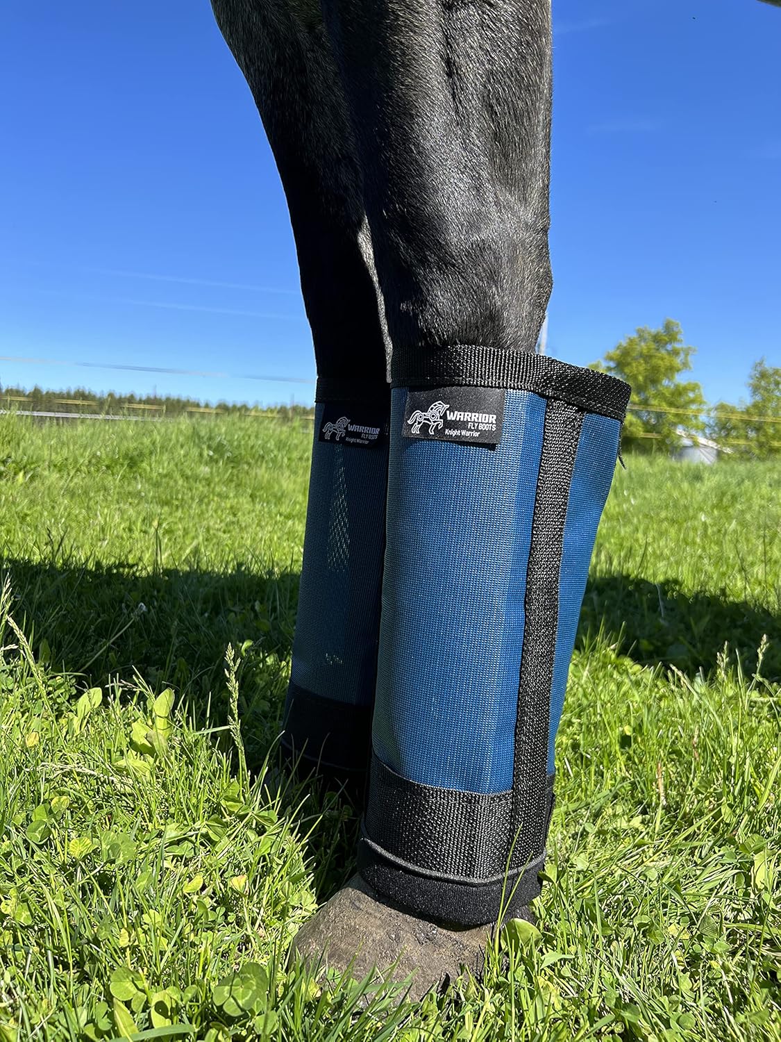 Warrior Fly Boots for Horses - Breathable Mesh Horse Boots for Fly Protection & Leg Comfort - Set