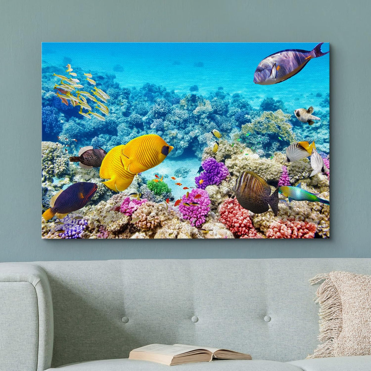wall26 Canvas Print Wall Art Tropical Underwater Ocean Sea Fish Reef Nature Animals Photography