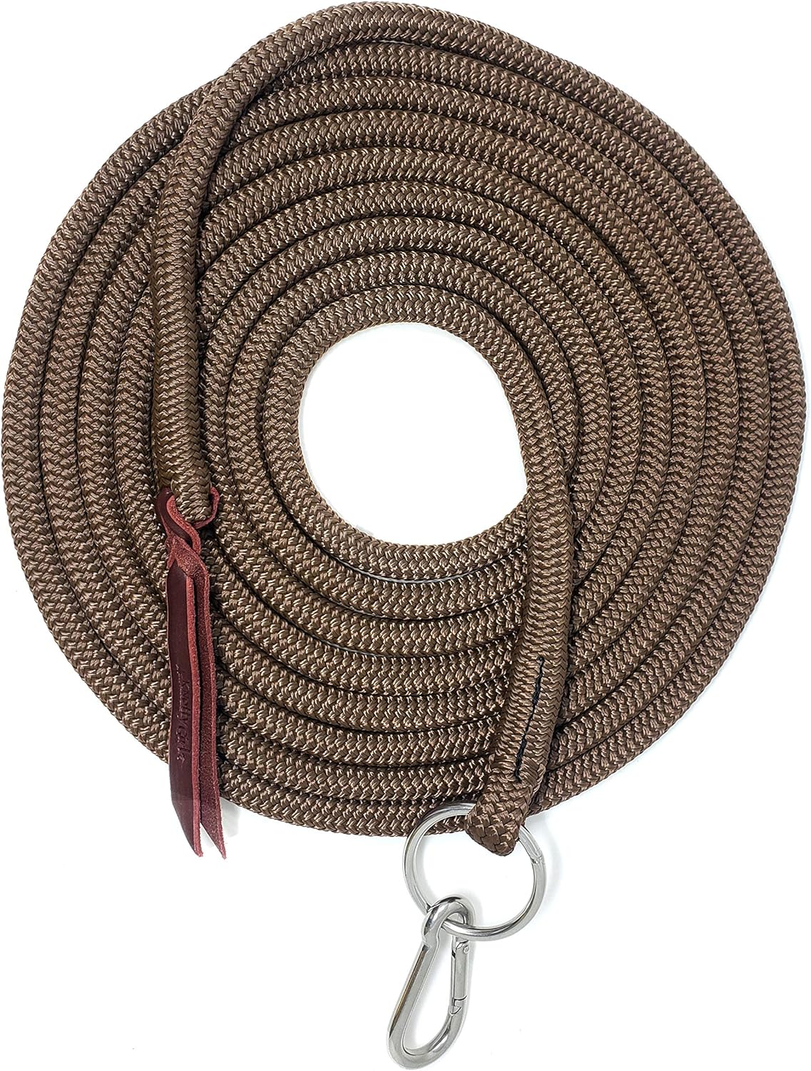 22' Long Line with SS O Ring and Carabiner (Brown)