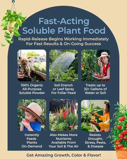 Organic Plant Magic - Truly Organic™ Fast-Acting Water Soluble Plant Food - All-Purpose Fertilizer