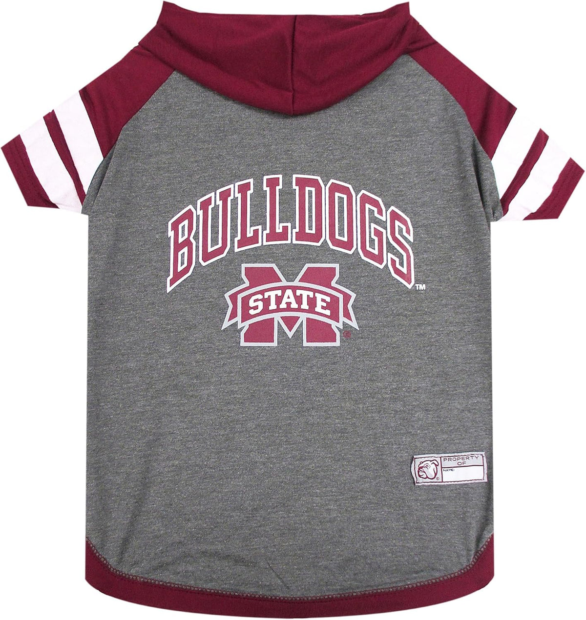 NCAA Mississippi State Bulldogs Hoodie for Dogs & Cats, X-Small Collegiate Licensed Dog Hoody Tee