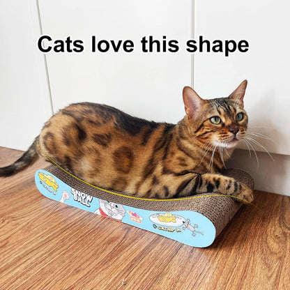 TTCAT Cat Scratching Pad, 2 Pack Corrugated Cat Scratcher Cardboard, Bone Type Durable Cat