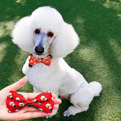 PET SHOW 10pcs/Pack 4.5 * 2.5" Christmas Large Dogs Collar Attachment Bow Ties Xmas Parties Medium