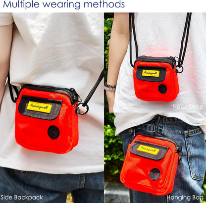 Dog Treat Pouch for Pet Walking and Training with Clicker Poop Bags, and Three Bags Design Small