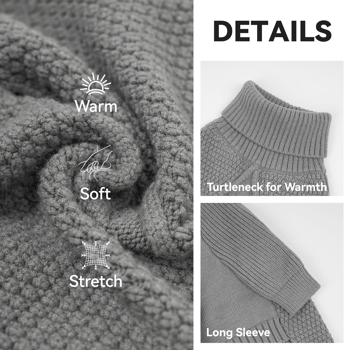 cyeollo 4XL Dog Sweater,Knitwear Pullover Sweaters Turtleneck Fall Winter Dog Clothes Sweaters for