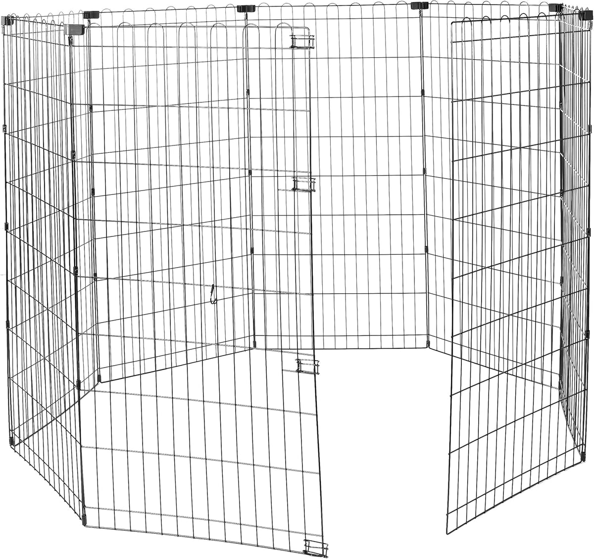 Amazon Basics Foldable Octagonal Metal Exercise Dog Playpen - Indoor/Outdoor, No Door, Extra Large