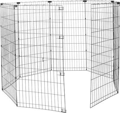 Amazon Basics Foldable Octagonal Metal Exercise Dog Playpen - Indoor/Outdoor, No Door, Extra Large