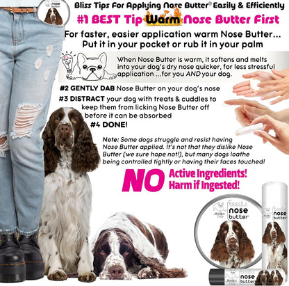 The Blissful Dog Springer Spaniel Nose Butter for Dry, Cracked Skin, Lick-Safe Dog Nose Balm with