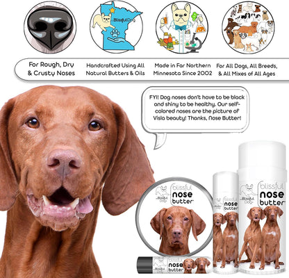 The Blissful Dog Vizsla Nose Butter for Dry, Cracked Skin, Lick-Safe Dog Nose Balm with