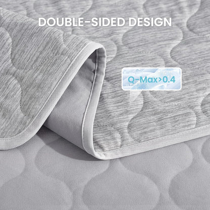 Cozy Bliss Leakproof Cooling Blanket for Medium Dogs – Q-Max>0.4, Durable & Washable Dog Cooling