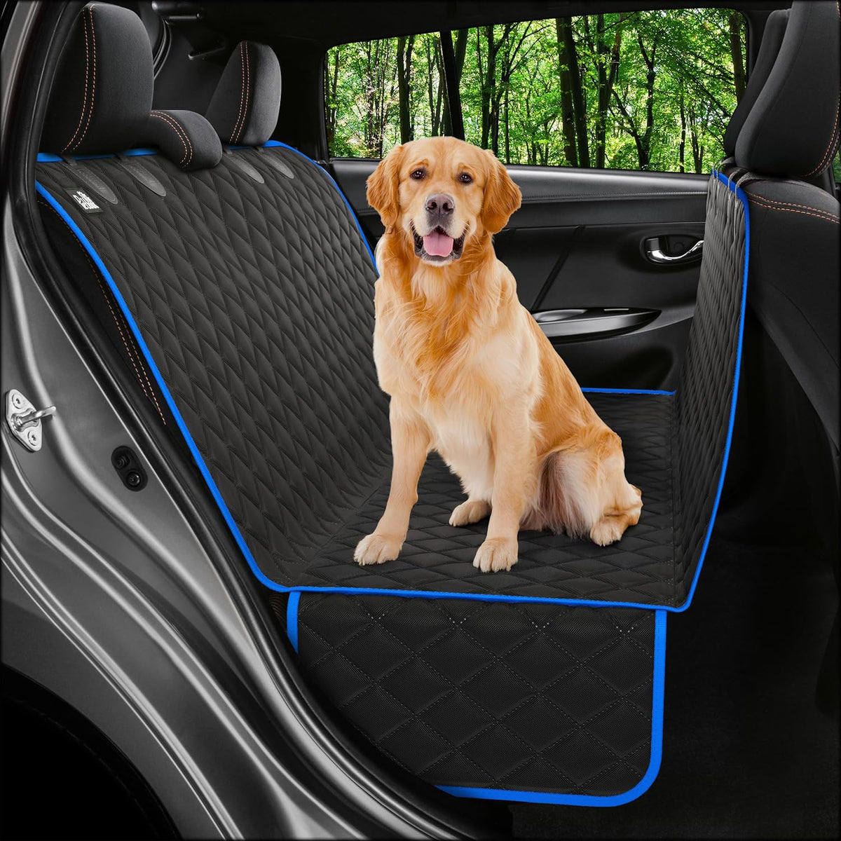 Dog Car Seat Cover for Back Seat, Waterproof Hammock for Car, SUV & Truck, Non-Slip Backseat Cover
