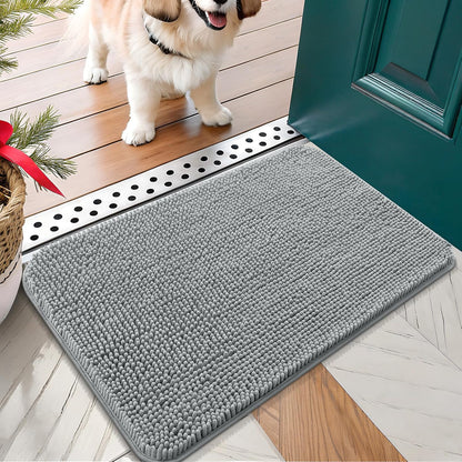 OLANLY Dog Door Mat for Muddy Paws 30x17, Absorbs Moisture and Dirt, Absorbent Non-Slip Washable