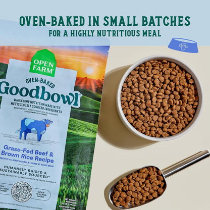 Open Farm Goodbowl, Oven-Baked Small Batch Dry Dog Food - Grass-Fed Beef & Brown Rice Recipe