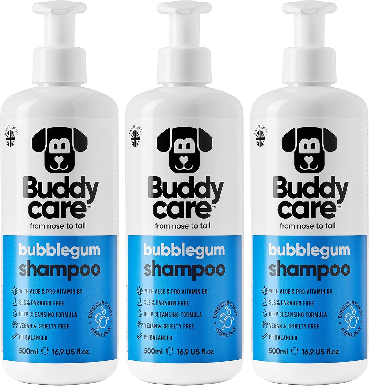 Bubblegum Dog Shampoo by Buddycare | Deep Cleansing Shampoo for Dogs | Bubblegum Scented | with