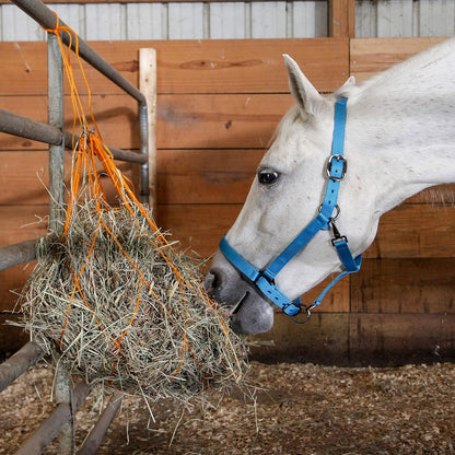 Majestic Ally 1200 D Hay Feeder Tote Bag for Horses, Sheep with Reflective Trim- Reduces Waste