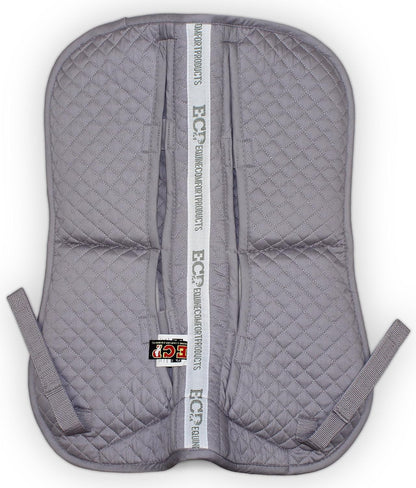 ECP Equine Comfort Products Adjustable Shock Absorbing Memory Foam Half Saddle Pad, Injury
