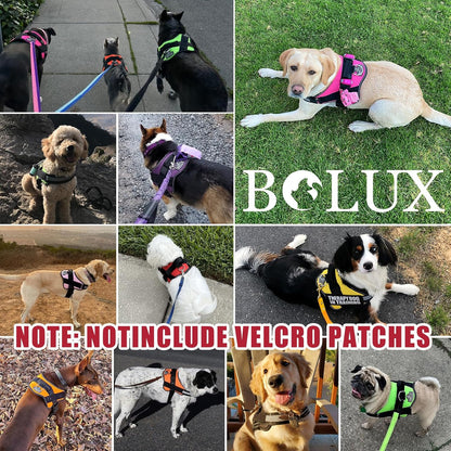 Bolux Dog Harness, No-Pull Reflective Dog Vest, Breathable Adjustable Pet Harness with Handle for