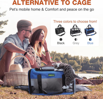 TSA-Approved Under-Seat Airline Pet Carrier – Soft-Sided, Foldable Travel Bag for Cats, Puppies