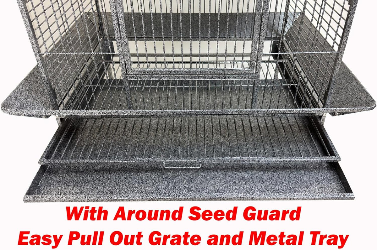 X-Large Elegant and Durable Wrought Iron Play Ground Perch Stand Top Climbing Ladder Bird Parrot