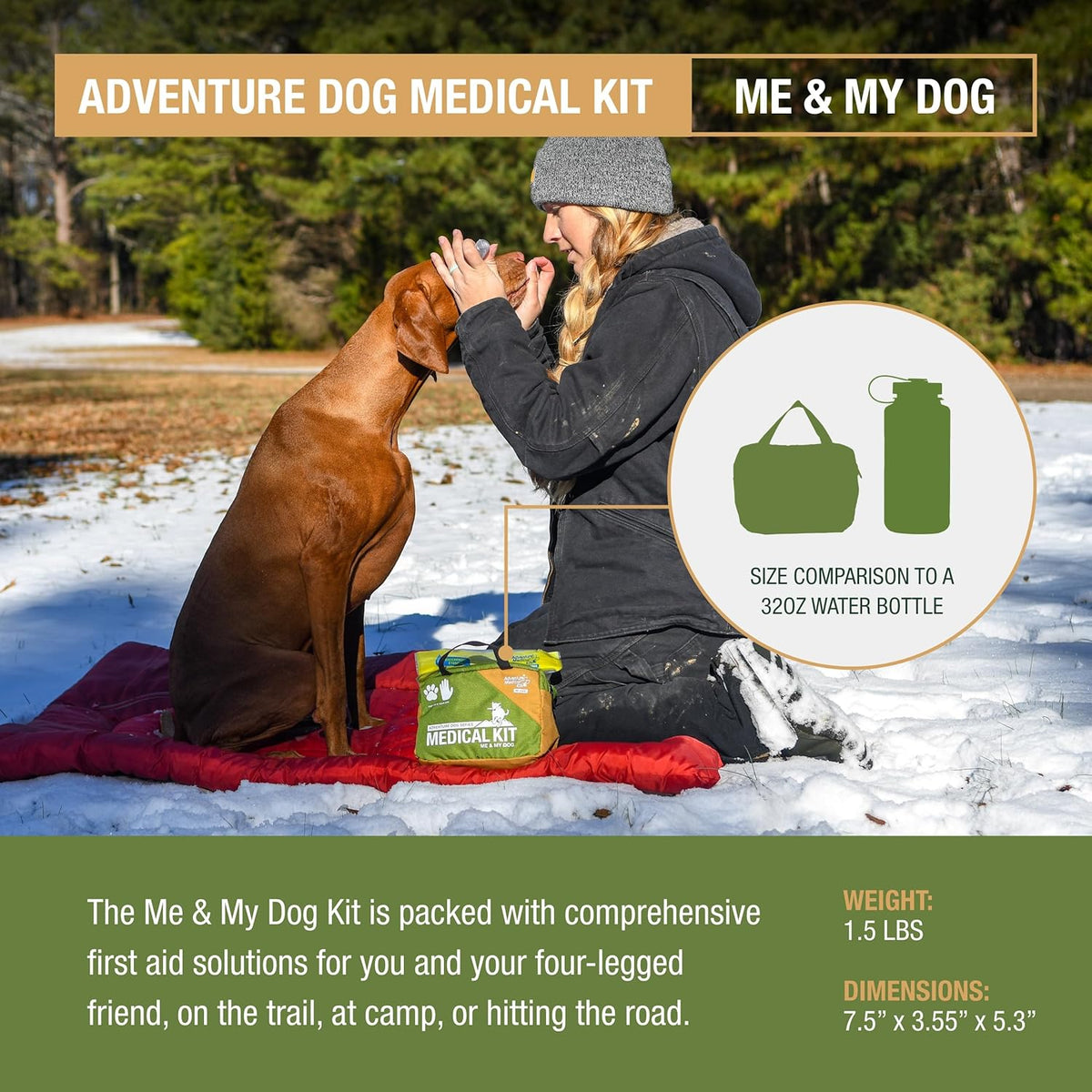 Adventure Medical Kits Me & My Dog Medical Kit - Human & Canine First Aid Essentials - Includes