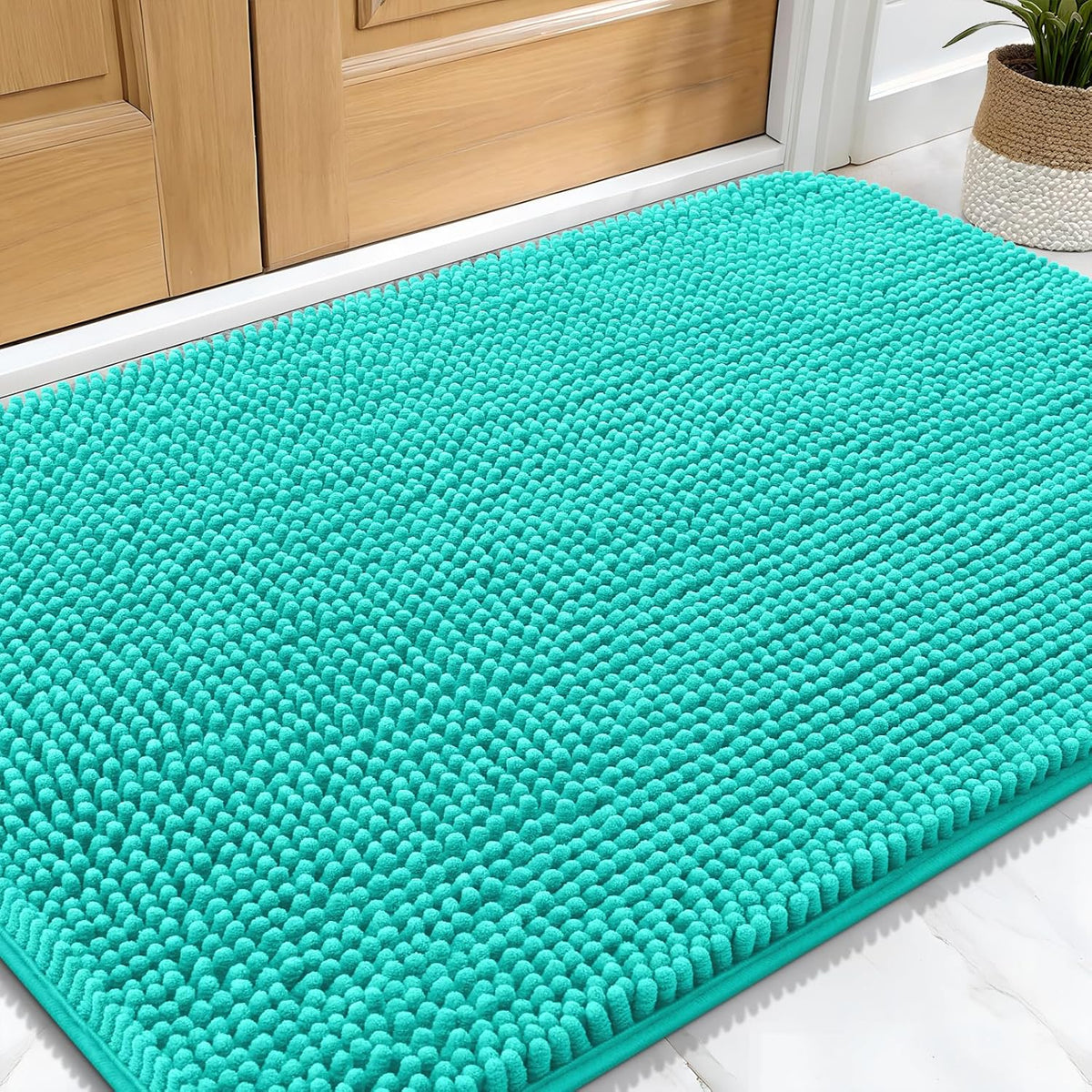 OLANLY Dog Door Mat for Muddy Paws 30x20, Absorbs Moisture and Dirt, Absorbent Non-Slip Washable
