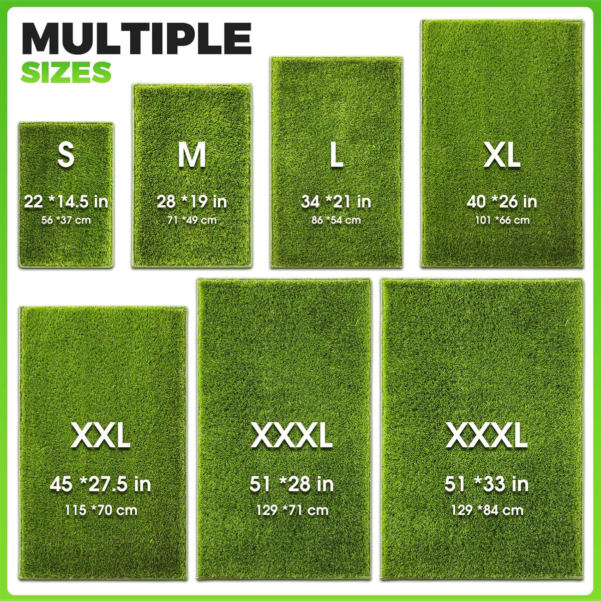 Hompet Artificial Grass for Dogs, 51"x28", Professional Dog Grass Mat, Easy to Clean with Drainage