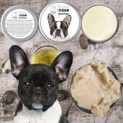 The Blissful Dog Pied French Bulldog Nose Butter, Versatile Dog Nose Balm for Dry Nose, Handcrafted