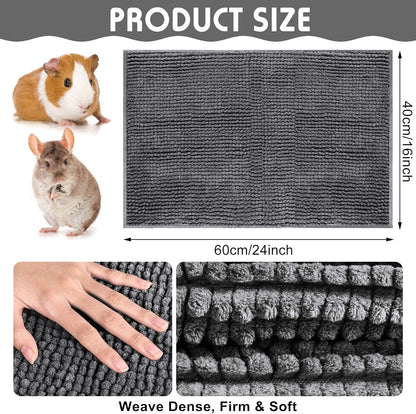Amylove 4 Pcs Guinea Pig Cage Liner Guinea Pig Bedding Washable Fleece Pee Pads Reusable Small
