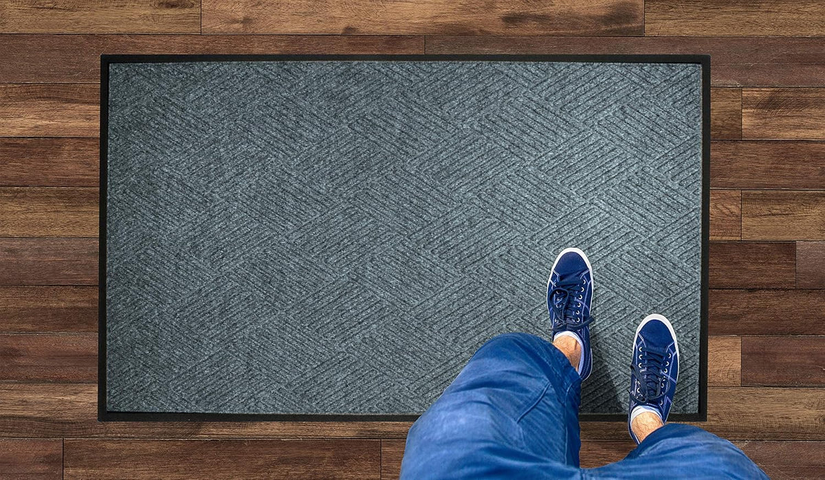 M+A Matting WaterHog Diamond | Commercial-Grade Entrance Mat with Rubber Border – Indoor/Outdoor