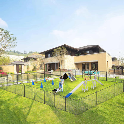 Dog Playpen 32 inch 30 Panels Indoor Outdoor Dog Pen for Medium/Small Dogs Heavy Duty Metal Dog