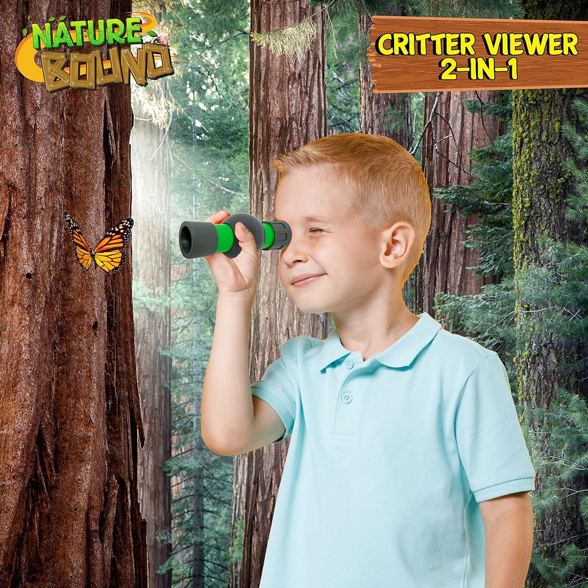 Nature Bound 2-in-1 Habitat with Microscope for Insects and Other Critters, Includes Lid and
